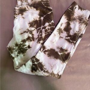 Lululemon Tie-Dye Brown and White Joggers